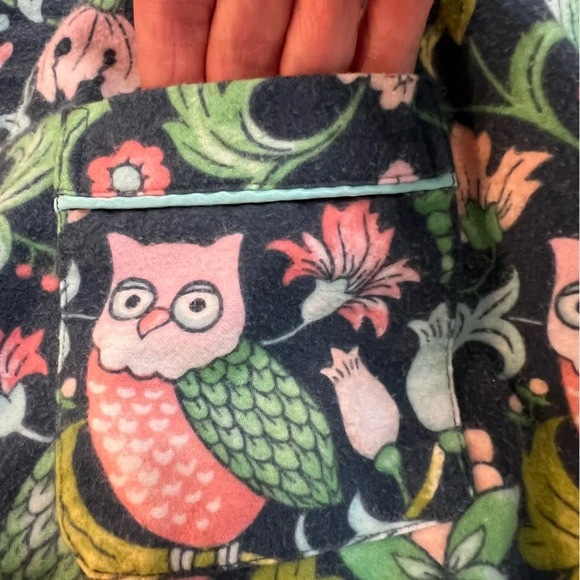 Nick & Nora Owl Pattern Flannel Pajama Set. Size XXL. - Picture 4 of 13